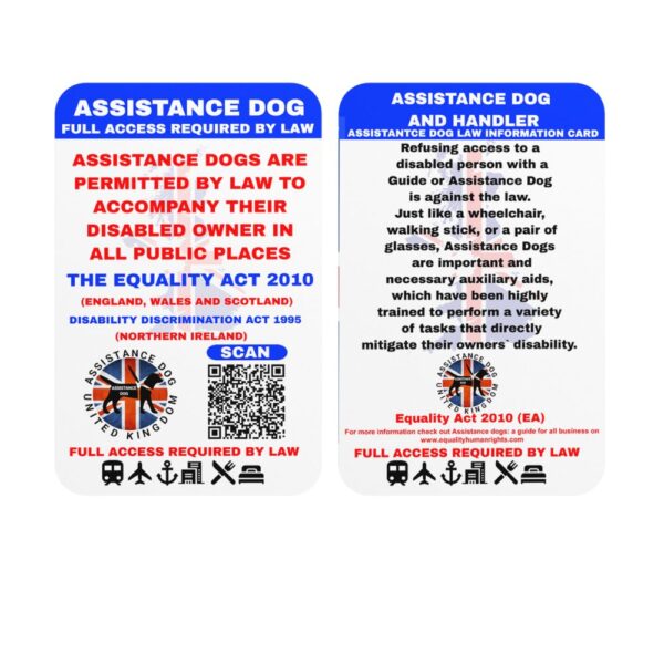 Assistance Dog Law Card – UK Legal Rights ID Card