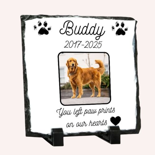 Indoor Pet Memorial Slate with Stand